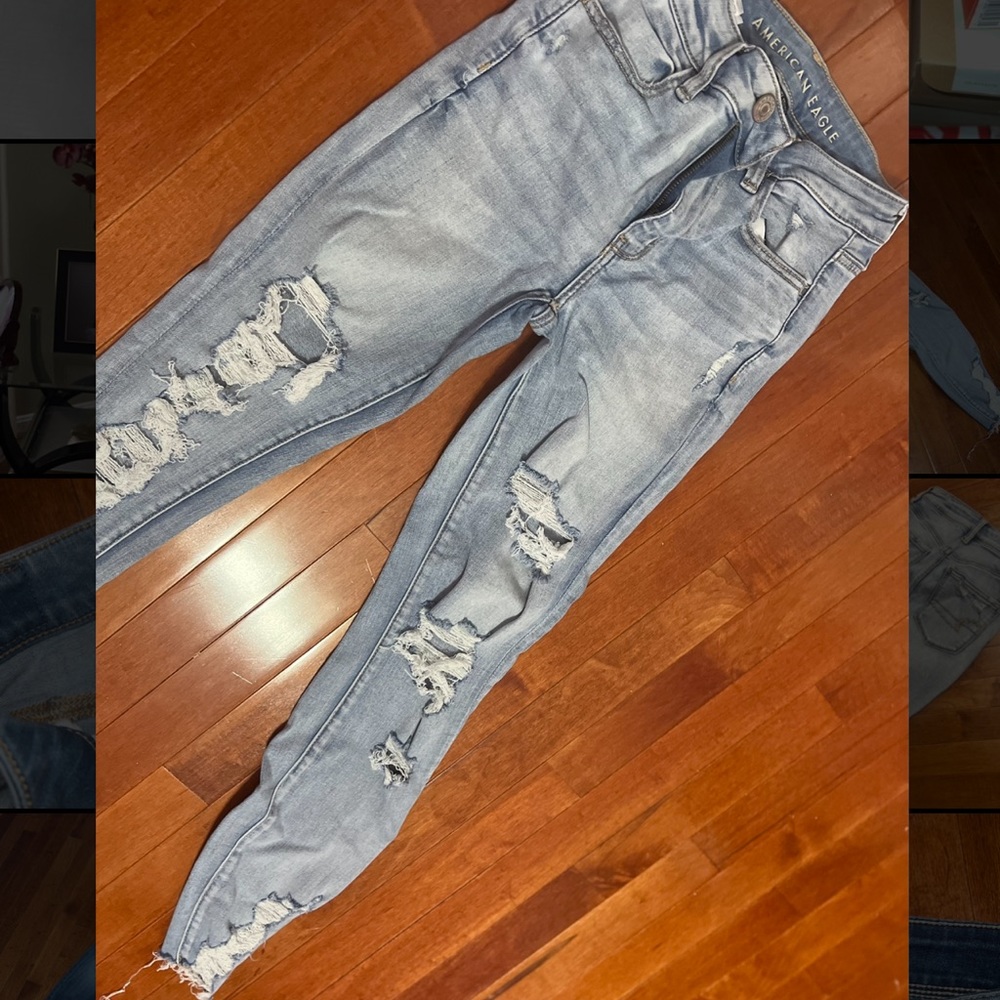 American eagle stretch level jeans